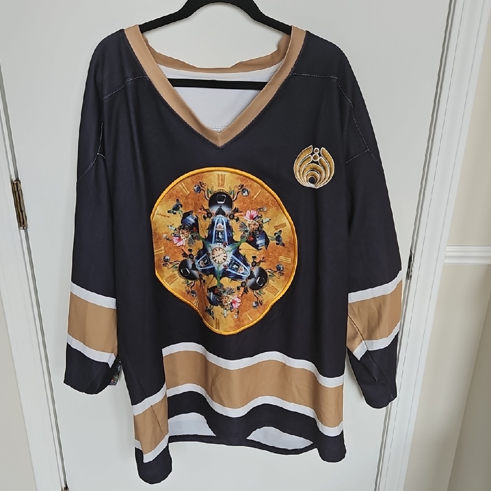2017 Bassnectar New Year's Eve NYE 360 Black& Gold Hockey Jersey Size XXL Men's